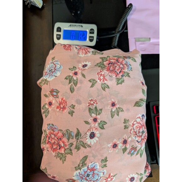 Almost Famous Womens Maxi Pink Dress Floral Sleeveless Ruffled Bust Sz M Garden - Picture 12 of 12